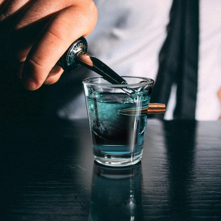 bullet drinking glass