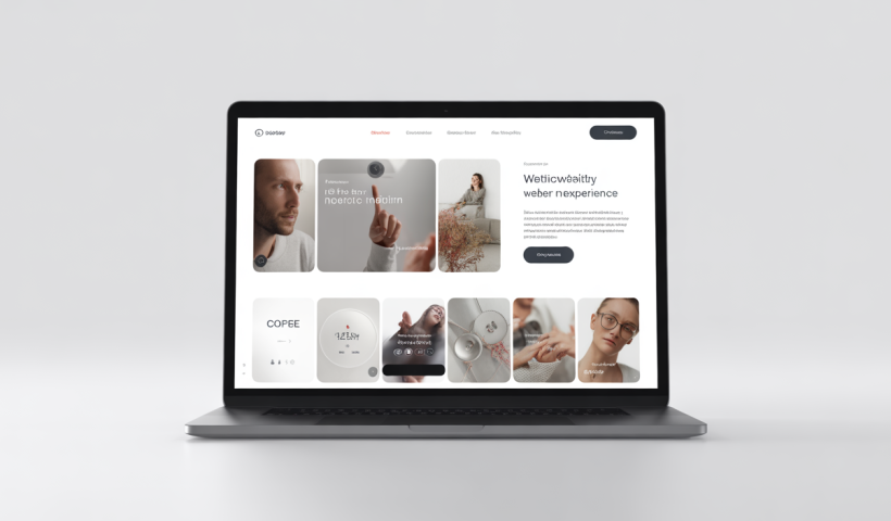 Modern website interface showcasing user experience design