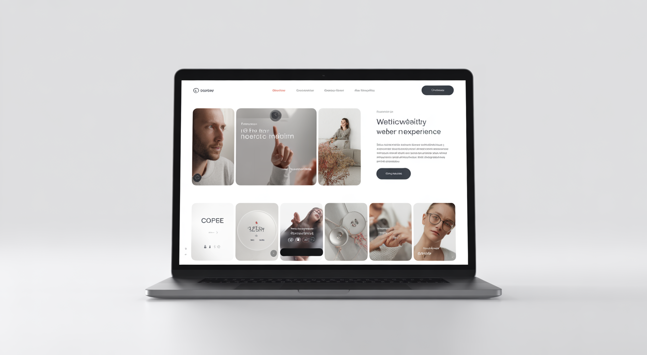 Modern website interface showcasing user experience design